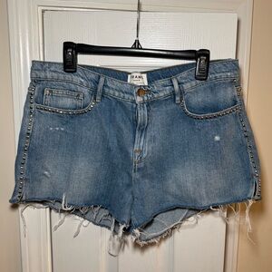 Frame Women’s Studded Denim Shorts- Size 32